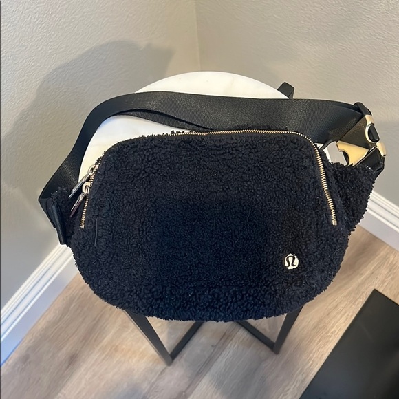 Lululemon Athletica Black Crossbody Bag with Gold Hardware - Picture 1 of 3